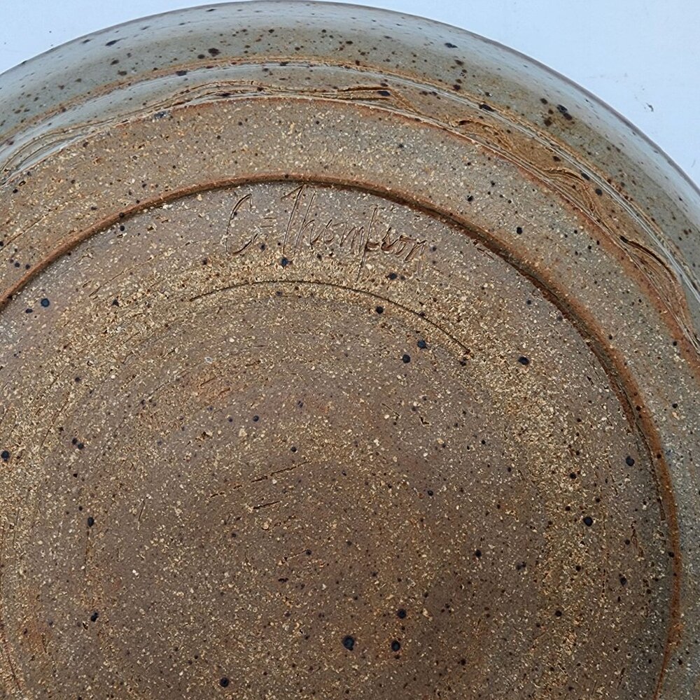 Signed Stoneware Art Pottery Plate - Picture 3 of 4